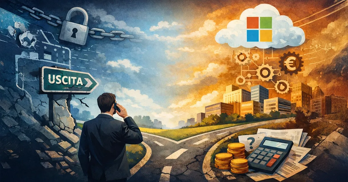 Questo cliente voleva uscire da Microsoft. Gli ho detto di no.